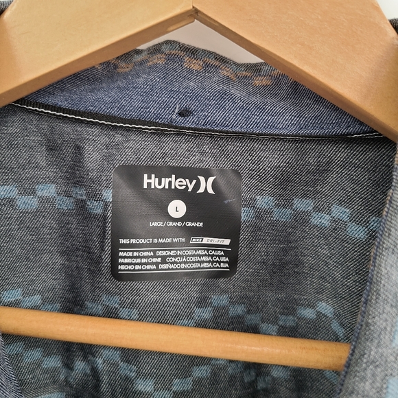 Hurley Dri Fit Buttom Down Aztec Print Shirt - Picture 9 of 10